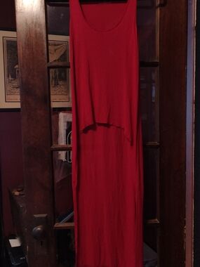 Express Red High-Low Maxi Tank